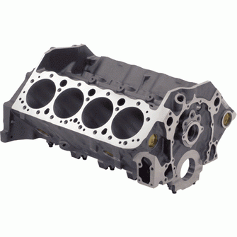 400 Main 350 Bore Size Bowtie Sportsman Bare Engine Block with 2-Piece Rear Main Seal - 12480049